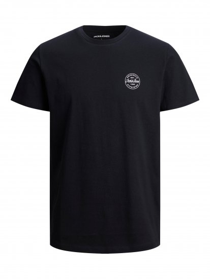 Jack & Jones JJESHARK TEE Black - Тениски - мъжки тениски големи размери