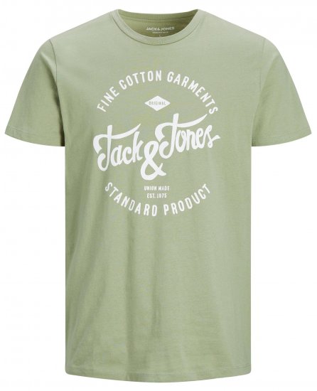 Jack & Jones JJERAFA TEE Light Green - Тениски - мъжки тениски големи размери
