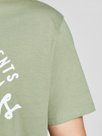 Jack & Jones JJERAFA TEE Light Green - Тениски - мъжки тениски големи размери