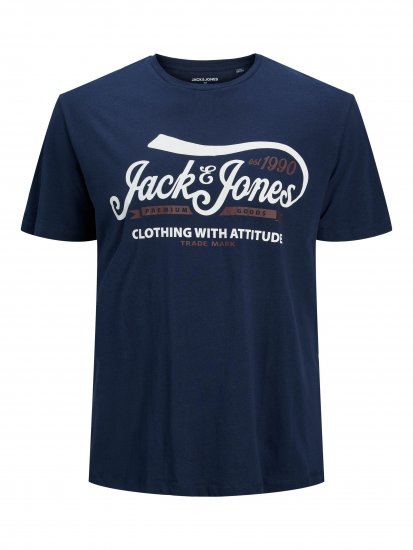 Jack & Jones JPRBLUBOOSTER TEE Navy - Тениски - мъжки тениски големи размери
