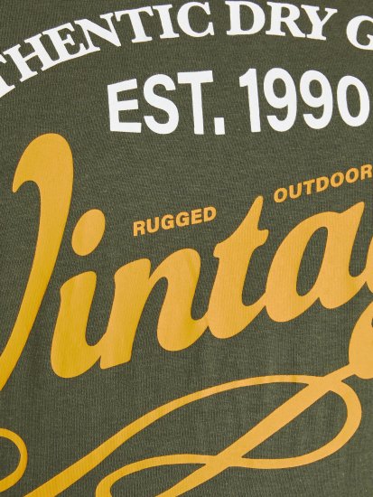 Jack & Jones JPRBLUBOOSTER TEE Khaki - Тениски - мъжки тениски големи размери