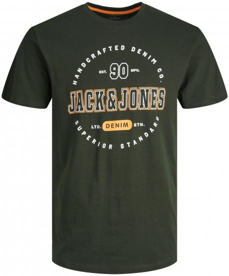 Jack & Jones JJSTAMP TEE Green - Тениски - мъжки тениски големи размери