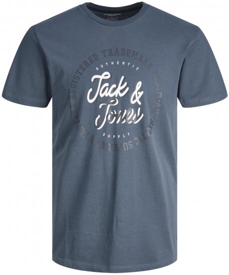 Jack & Jones JJSTAMP TEE Ombre Blue - Тениски - мъжки тениски големи размери