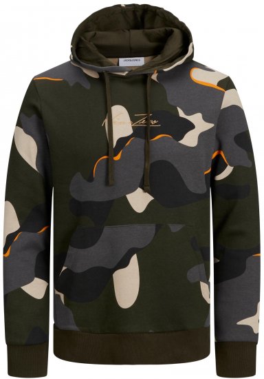 Jack & Jones JJCRAMP Hoodie Green - Суичъри & cуичъри с качулка - мъжки суичъри големи размери
