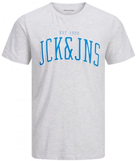 Jack & Jones JJCEMB TEE White - Тениски - мъжки тениски големи размери