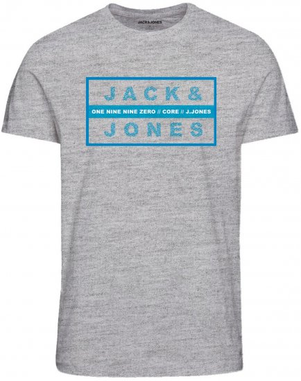 Jack & Jones JJSTORM TEE Grey - Тениски - мъжки тениски големи размери