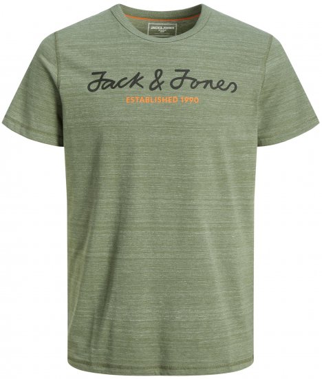 Jack & Jones JCOBERG UPSCALED TEE Green - Тениски - мъжки тениски големи размери