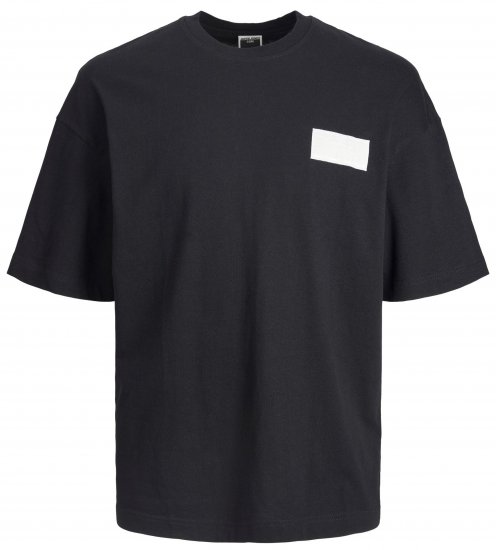 Jack & Jones JCONASA TEE Black - Тениски - мъжки тениски големи размери