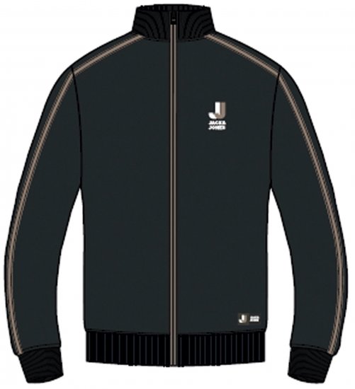 Jack & Jones JCOLOGAN ZIP Sweater Black - Суичъри & cуичъри с качулка - мъжки суичъри големи размери
