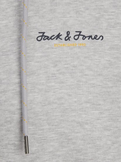 Jack & Jones JCOBERG SWEAT ZIP Hoodie Grey Melange - Суичъри & cуичъри с качулка - мъжки суичъри големи размери