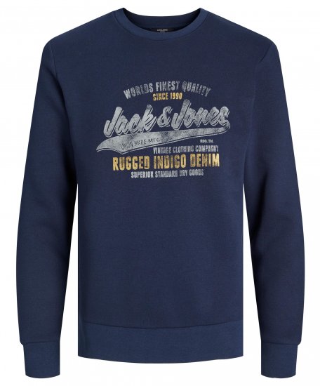 Jack & Jones JPRBLUBILLY Sweatshirt Navy - Суичъри & cуичъри с качулка - мъжки суичъри големи размери