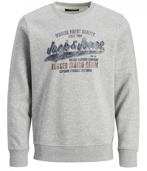 Jack & Jones JPRBLUBILLY Sweatshirt Grey - Суичъри & cуичъри с качулка - мъжки суичъри големи размери
