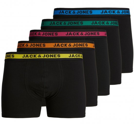 Jack & Jones JACJOSH Boxers 5-pack Black - Бельо & Бански шорти - Мъжко бельо големи размери