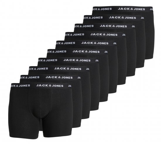 Jack & Jones JACHUEY Boxers 10-pack Black - Бельо & Бански шорти - Мъжко бельо големи размери