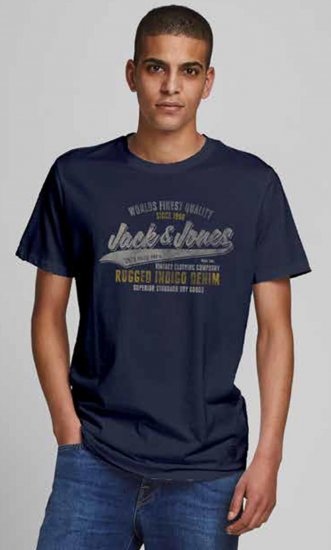 Jack & Jones JPRBLUBOOSTER TEE Navy - Тениски - мъжки тениски големи размери