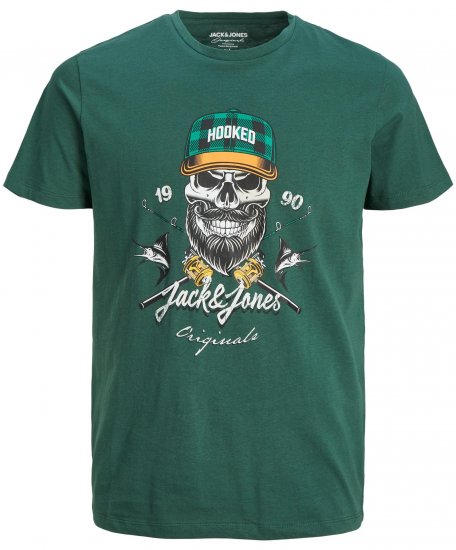 Jack & Jones JORCAPTAIN TEE Green - Тениски - мъжки тениски големи размери