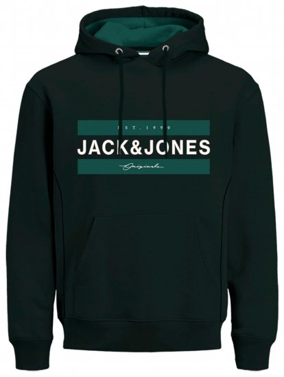 Jack & Jones JORFRIDAY Hoodie Black - Суичъри & cуичъри с качулка - мъжки суичъри големи размери