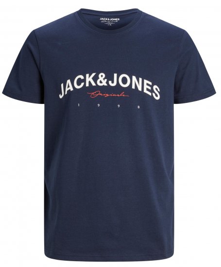 Jack & Jones JORFRIDAY T-Shirt Navy - Тениски - мъжки тениски големи размери