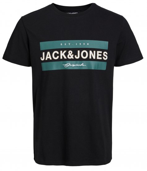 Jack & Jones JORFRIDAY T-Shirt Black - Тениски - мъжки тениски големи размери