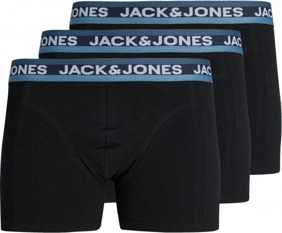 Jack & Jones JACDNA WB TRUNKS 3 PACK Black - Бельо & Бански шорти - Мъжко бельо големи размери