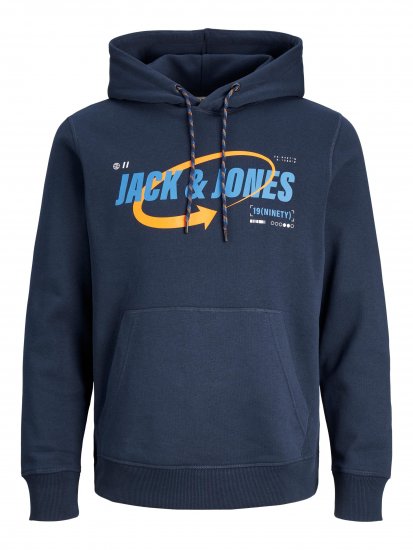 Jack & Jones JCOBLACK SWEAT HOODIE Navy Blazer - Суичъри & cуичъри с качулка - мъжки суичъри големи размери