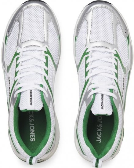 Jack & Jones Tokyo Sneakers Bright White/Green - Мъжки oбувки 40-52 - 