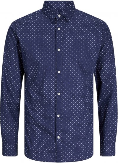 Jack & Jones JOE Dress Shirt LS Navy Blazer - Ризи - мъжки ризи големи размери