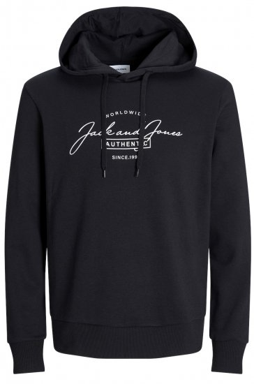 Jack & Jones JJFERRIS SWEAT Hoodie Black - Суичъри & Суичъри с качулка - мъжки суичъри големи размери
