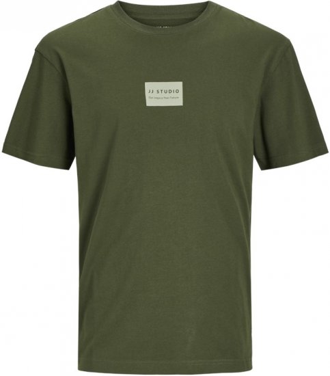 Jack & Jones HAKKAI T-Shirt Kombu Green - Тениски - мъжки тениски големи размери