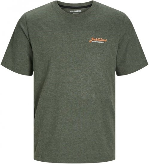 Jack & Jones ERIK T-Shirt Kombu Green - Тениски - мъжки тениски големи размери