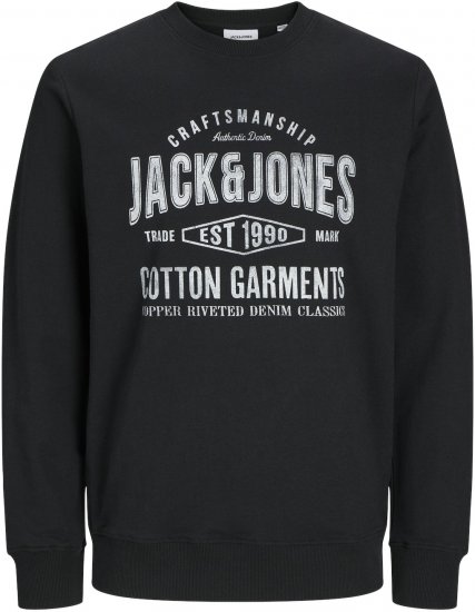 Jack & Jones JJJEANS Sweatshirt Black - Суичъри & cуичъри с качулка - мъжки суичъри големи размери