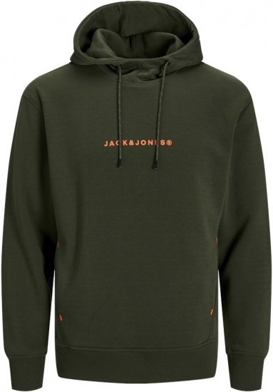 Jack & Jones TREE Hoodie Kombu Green - Суичъри & cуичъри с качулка - мъжки суичъри големи размери