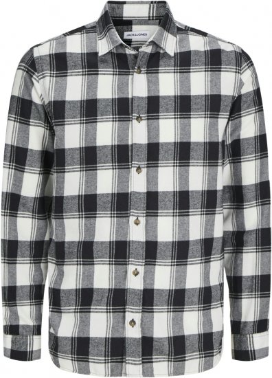 Jack & Jones JJJOSHUA Shirt White - Ризи - мъжки ризи големи размери