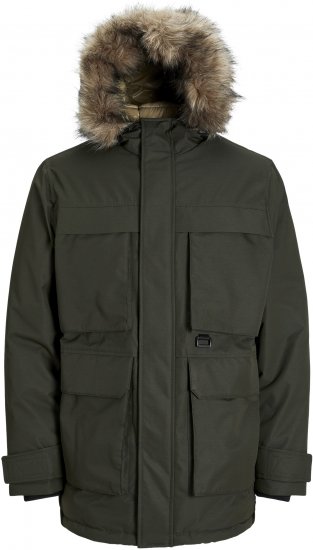 Jack & Jones STAR Parka Green - Якета - мъжки якета големи размери