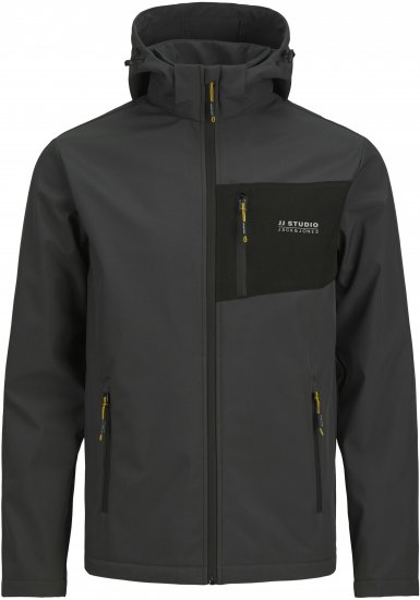 Jack & Jones JJTAYLOR Softshell Jacket Dark Grey - Якета - мъжки якета големи размери