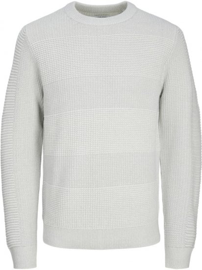 Jack & Jones HUGO Knitted Sweater White - Суичъри & cуичъри с качулка - мъжки суичъри големи размери