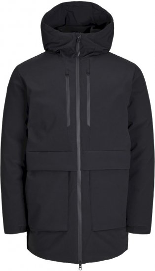 Jack & Jones CHARLIE Windproof Parka Black - Якета - мъжки якета големи размери
