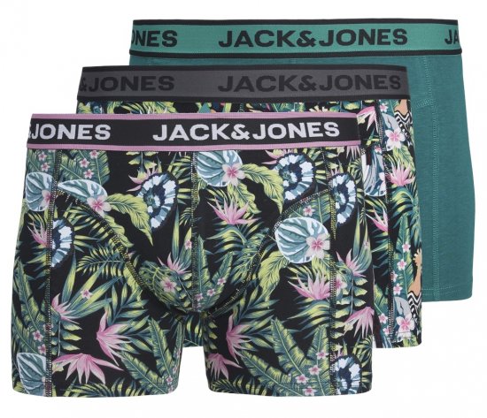 Jack & Jones JACDREW Trunks 3-Pack Multi-Colour - Бельо & Бански шорти - Мъжко бельо големи размери