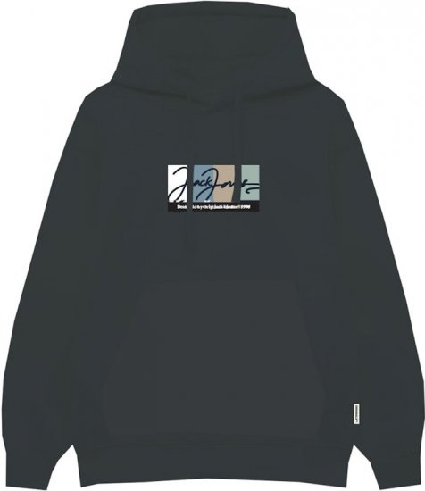 Jack & Jones PORTLAND Hoodie Grey - Суичъри & cуичъри с качулка - мъжки суичъри големи размери