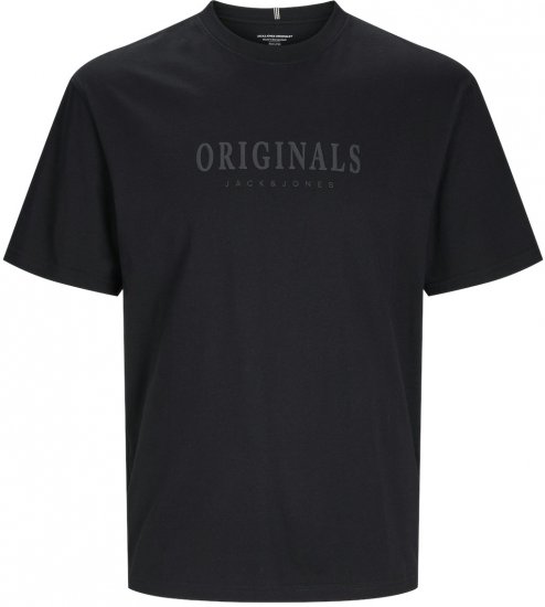 Jack & Jones JORFREDERIKSBERG T-shirt Black - Тениски - мъжки тениски големи размери