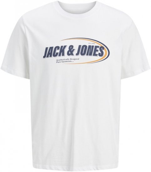 Jack & Jones Ray T-Shirt White - Тениски - мъжки тениски големи размери