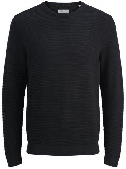 Jack & Jones Otto Crew Neck Knit Pullover Black - Суичъри & Суичъри с качулка - мъжки суичъри големи размери