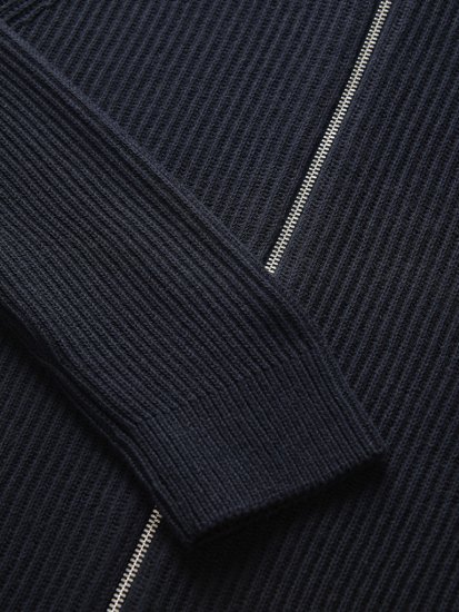 Jack & Jones Pannel Zip Knit Cardigan Sky Captain - Суичъри & cуичъри с качулка - мъжки суичъри големи размери