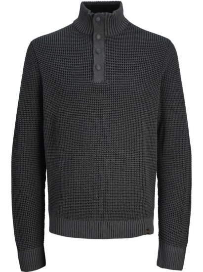 Jack & Jones Ethan High Neck Knit Pullover Black - Суичъри & cуичъри с качулка - мъжки суичъри големи размери