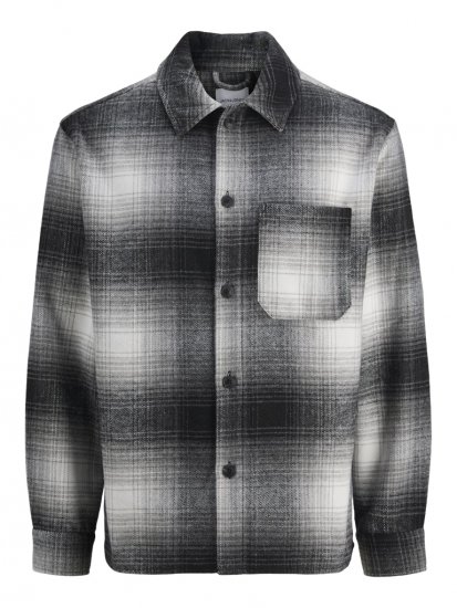 Jack & Jones Zac Long Sleeve Heavy Brush Overshirt Black - Ризи - мъжки ризи големи размери