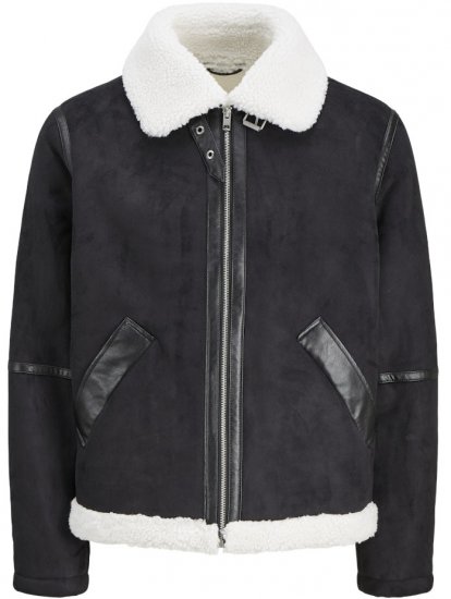Jack & Jones Cole Aviator Jacket Black - Якета - мъжки якета големи размери
