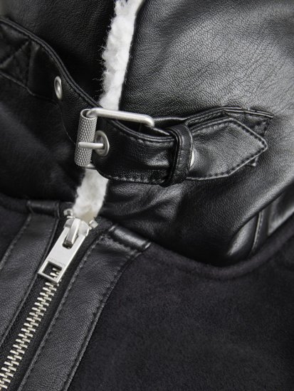 Jack & Jones Cole Aviator Jacket Black - Якета - мъжки якета големи размери