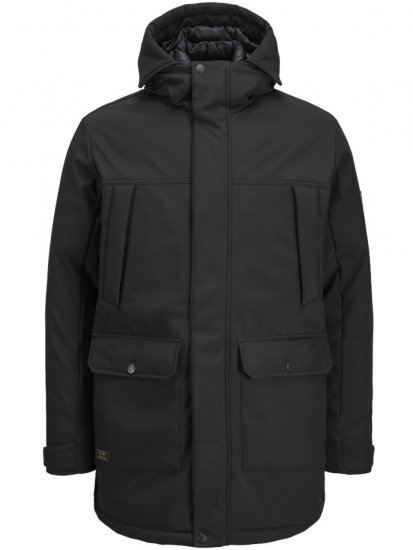 Jack & Jones Finn Softshell Parka Black - Якета - мъжки якета големи размери
