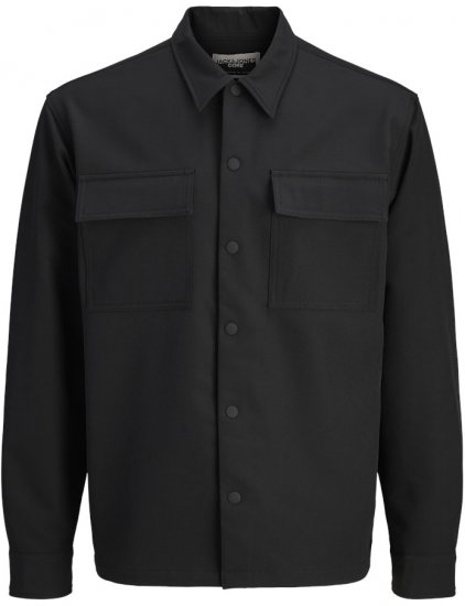 Jack & Jones Point Commute Travel Long Sleeve Shirt Black - Ризи - мъжки ризи големи размери