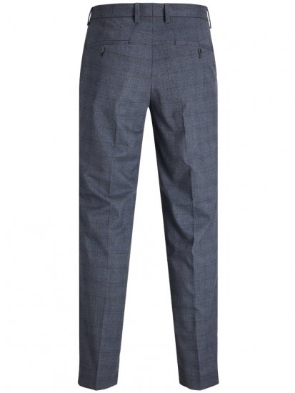 Jack & Jones Harry Pedro Formal Check Trousers Dark Navy - Дънки и панталони - мъжки Дънки и панталони големи размери